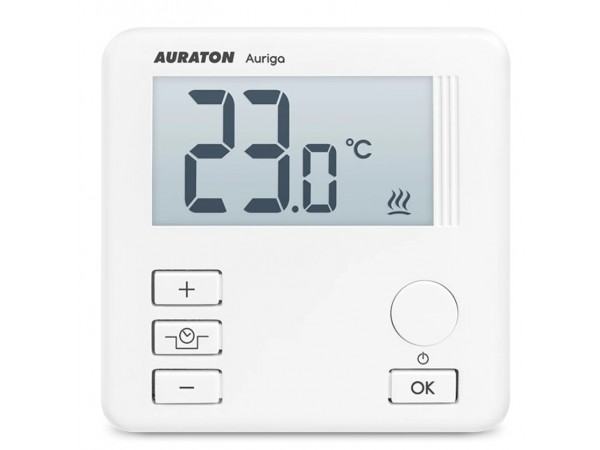 Termostat cu fir Auraton AURIGA, conectare cu fir, LCD, alb