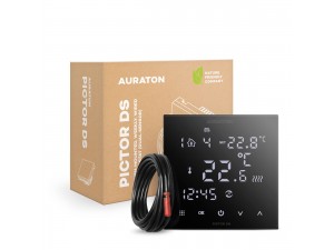 Termostat programabil in doza, Auraton PICTOR DS, ecran tactil, inclus senzor de pardoseala