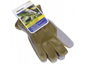 Manusi de lucru, palma din piele sintetica, verde oliv