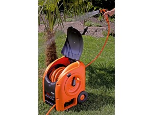 Carucior-tambur pentru furtun gradina, cu 20 m furtun
