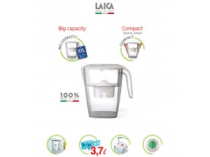 Cana filtranta de apa Laica BIG Roma, 3.7L, + 4 cartuse filtrante