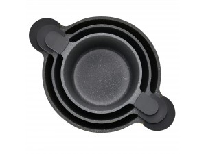 Set 3 oale antiaderente din aluminiu turnat sub presiune Zass Gourmet ZG-ACS 02 