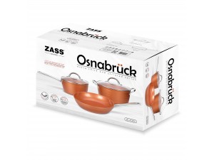  Set vase antiaderente din aluminiu turnat sub presiune Zass Gourmet ZG-ZCS 04