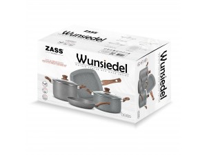 Set vase marmorate,antiaderente,din aluminiu turnat sub presiune Zass Gourmet ZG-ACS 05